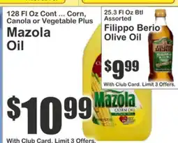 Food Universe Mazola Oil, Filippo Berio Olive Oil offer
