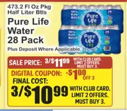 Key Food Pure Life Water offer
