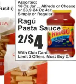 Key Food Ragú Pasta Sauce offer