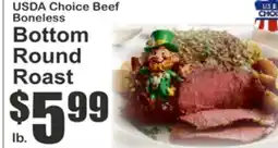 Key Food USDA Choice Beef Boneless Bottom Round Roast offer