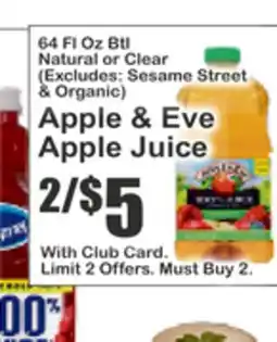 Key Food Apple & Eve Apple Juice offer