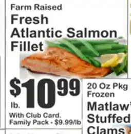 Key Food Farm Raised Fresh Atlantic Salmon Fillet offer