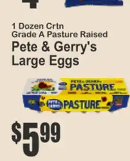 Key Food 1 Dozen Crtn Grade A Pasture Raised Pete & Gerry's Large Eggs offer