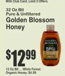 Key Food 32 Oz Btl Pure & Unfiltered Golden Blossom Honey offer