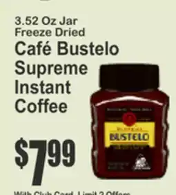 Key Food Café Bustelo Supreme Instant Coffee offer