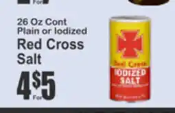 Key Food 26 Oz Cont Plain or Iodized Red Cross Salt offer
