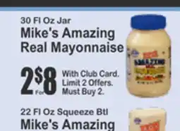 Key Food Mike's Amazing Mustard, Hellmann's Mayonnaise, Mike's Amazing Real Mayonnaise offer
