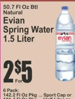 Key Food Evian Spring Water offer