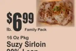 Key Food 16 Oz Pkg Suzy Sirloin 90% Lean offer
