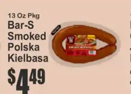 Key Food Bar-S Smoked Polska Kielbasa, 13 Oz Pkg, Bar-S Cheddar Jumbo Franks, 16 Oz Pkg offer