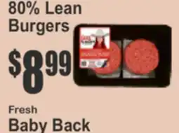 Key Food 93% Lean Burgers offer