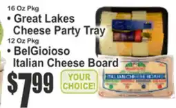Key Food Great Lakes Cheese Party Tray, DelGioioso Italian Cheese Board offer