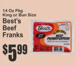Key Food Best's Beef Franks offer