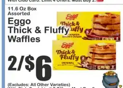 Key Food 11.6 Oz Box Assorted Eggo Thick & Fluffy Waffles offer