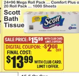 Key Food Scott Bath Tissue offer