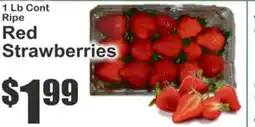 Key Food 1 Lb Cont Ripe Red Strawberries offer