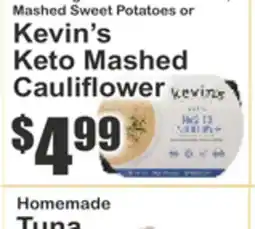 Key Food Kevin's Mashed Sweet Potatoes or Kevin's Keto Mashed Cauliflower offer