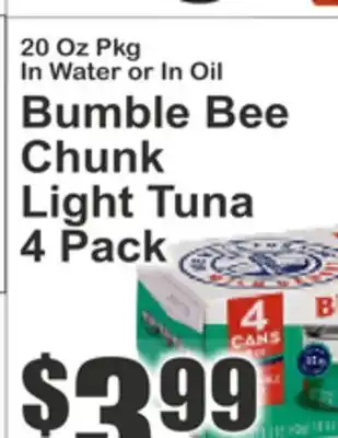 Key Food Bumble Bee Chunk Light Tuna offer
