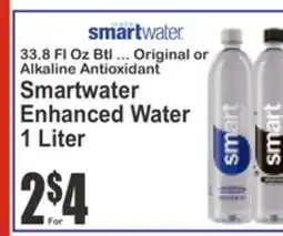 Key Food Smartwater Enhanced Water 20 Oz Btl ... Original or Antioxidant Vitaminwater Assorted offer
