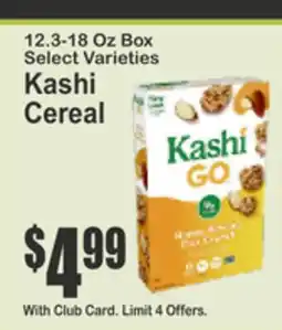 Key Food 12.3-18 Oz Box Select Varieties Kashi Cereal offer
