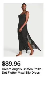 Victoria's Secret Dream Angels Chiffon Polka Dot Flutter Maxi Slip Dress offer