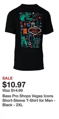 Cabela's Bass Pro Shops Vegas Icons Short-Sleeve T-Shirt for Men - Black - 2XL offer