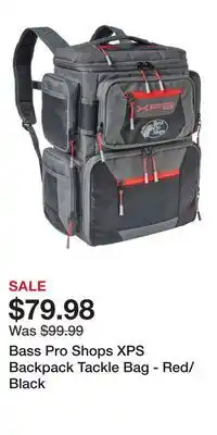 Cabela's Bass Pro Shops XPS Backpack Tackle Bag - Red/Black offer