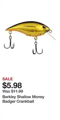 Cabela's Berkley Shallow Money Badger Crankbait offer