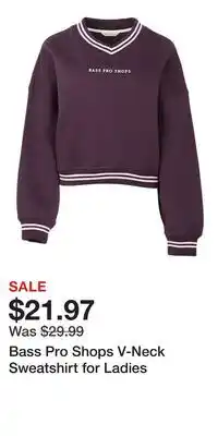 Cabela's Bass Pro Shops V-Neck Sweatshirt for Ladies offer