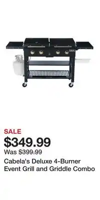 Cabela's Cabela's Deluxe 4-Burner Event Grill and Griddle Combo offer