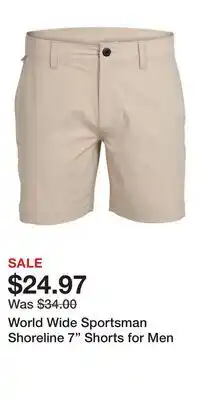 Cabela's World Wide Sportsman Shoreline 7 Shorts for Men offer