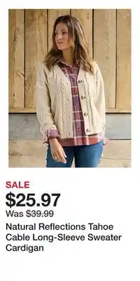 Cabela's Natural Reflections Tahoe Cable Long-Sleeve Sweater Cardigan offer