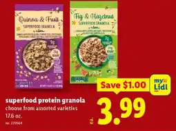 Lidl Superfood protein granola offer