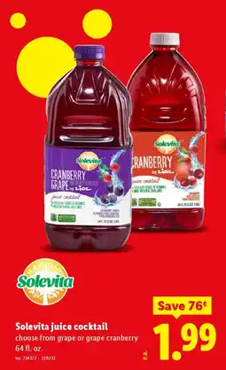 Lidl Solevita juice cocktail offer