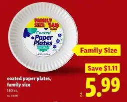 Lidl Coated paper plates, family size offer
