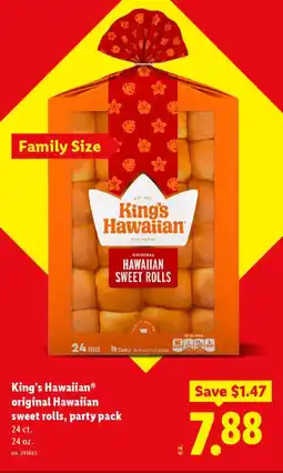 Lidl King's Hawaiian original Hawaiian sweet rolls, party pack offer