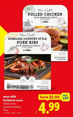 Lidl Meat with barbecue sauce offer