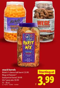 Lidl Snack barrels offer