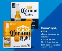Lidl Corona light / extra offer