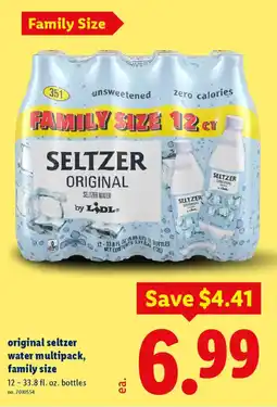 Lidl Original seltzer water multipack, family size offer