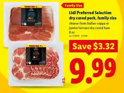 Lidl Lidl Preferred Selection dry cured pork, family size offer