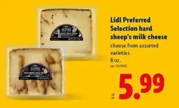 Lidl Lidl Preferred Selection hard sheep's milk cheese offer