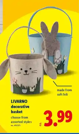Lidl Livarno decorative basket offer