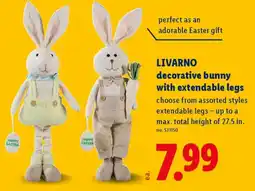 Lidl Livarno decorative bunny with extendable legs offer