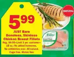 Schnucks Just bare Boneless offer