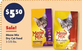 Family Dollar Meow Mix Dry Cat Food offer