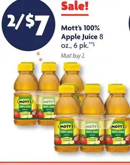 Family Dollar Mott's 100% Apple Juice offer