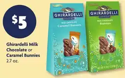 Family Dollar Ghirardelli Milk Chocolate or Caramel Bunnies offer