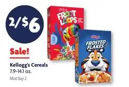 Family Dollar Kellogg's Cereals offer
