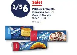 Family Dollar Pillsbury Crescents, Cinnamon Rolls, or Grands! Biscuits offer